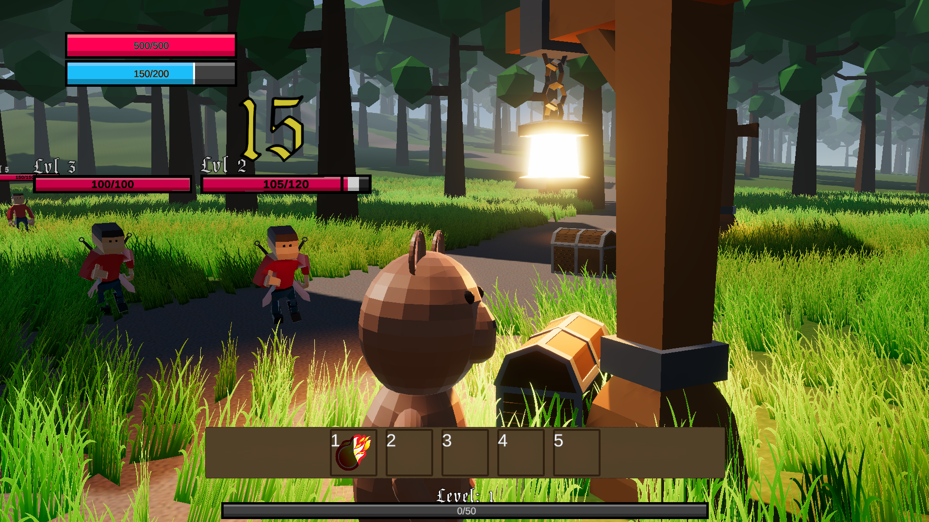 Image of the action bar with a skill on cooldown