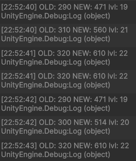 image showing old vs new hp for levels