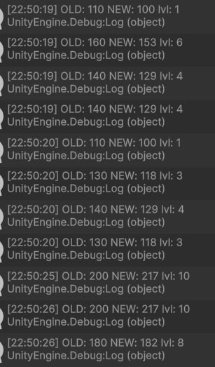 image showing old vs new hp for levels