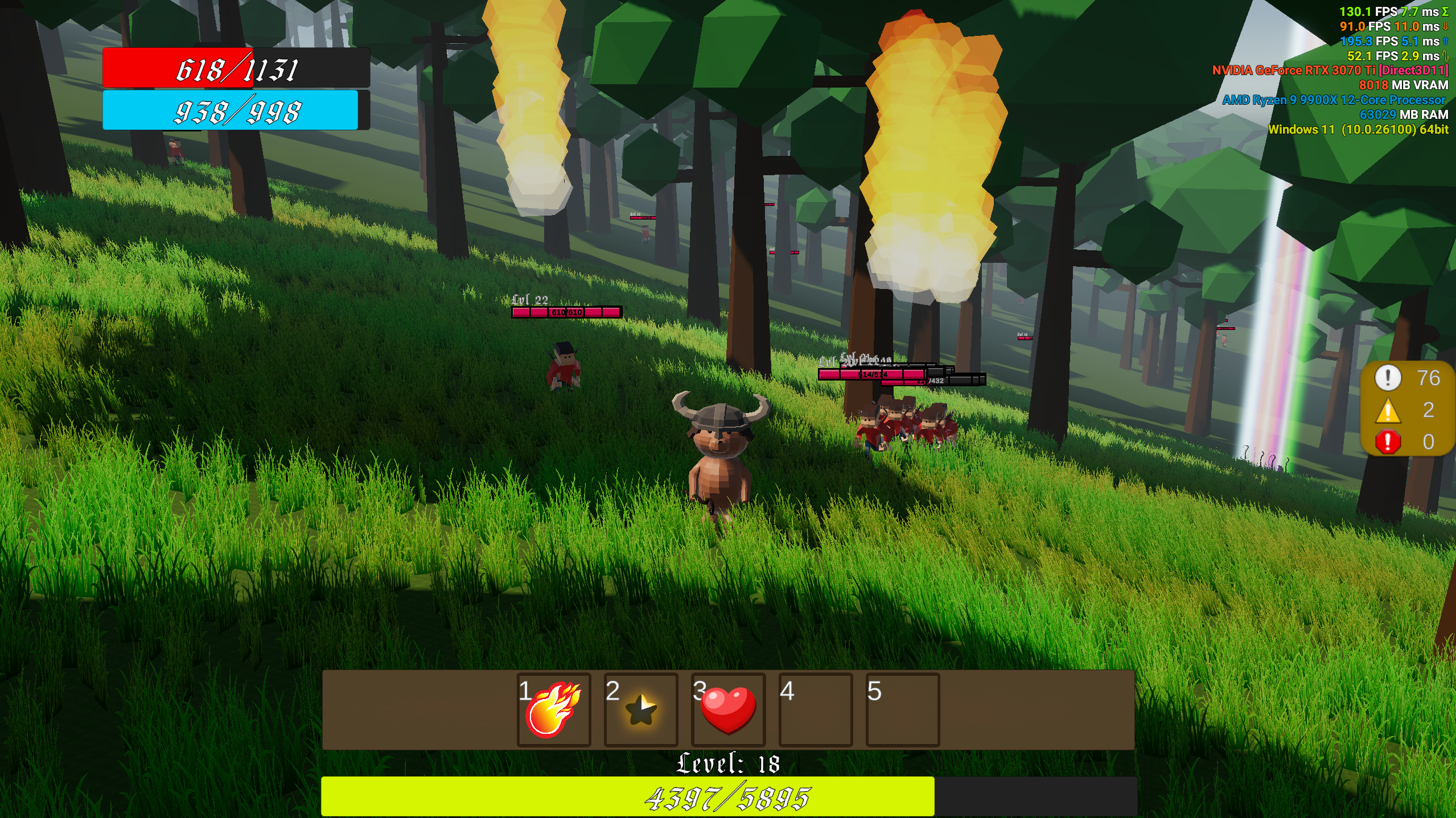 image showing meteors landing on enemies