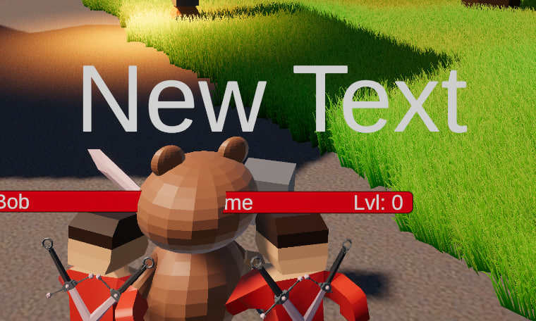 image of floating text above an interactable object